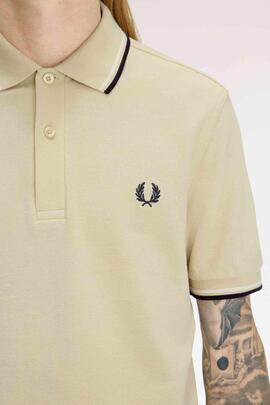 POLO TWIN TIPPED M3600 12B OUTMEAL / WHITE NINE /