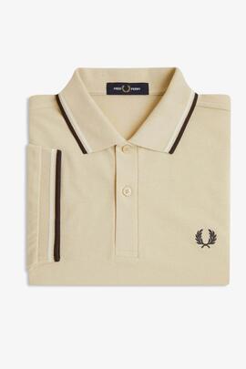 POLO TWIN TIPPED M3600 12B OUTMEAL / WHITE NINE /