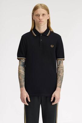 POLO TWIN TIPPED M3600 P69 BLACK / RAW / DARK CARAMEL