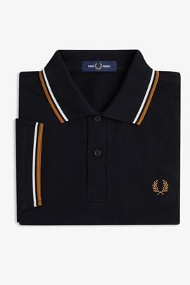 POLO TWIN TIPPED M3600 P69 BLACK / RAW / DARK CARAMEL