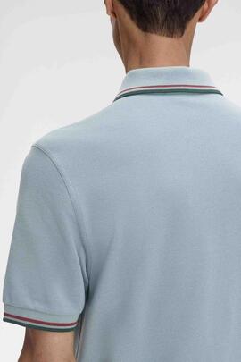 POLO TWIN TIPPED M3600 98A STOCKPORT BLUE / OXBLOOD / GRASSR