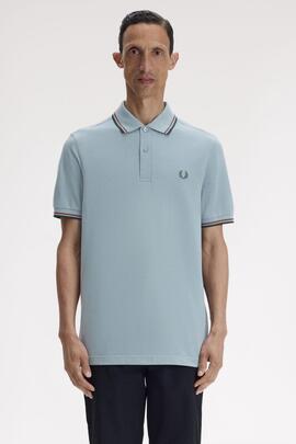 POLO TWIN TIPPED M3600 98A STOCKPORT BLUE / OXBLOOD / GRASSR