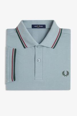 POLO TWIN TIPPED M3600 98A STOCKPORT BLUE / OXBLOOD / GRASSR