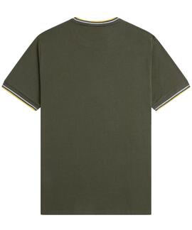 CAMISETA TWIN TIPPED M1588 05B HUNTING GREEN / LIGHT ICE / L
