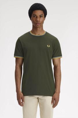 CAMISETA TWIN TIPPED M1588 05B HUNTING GREEN / LIGHT ICE / L