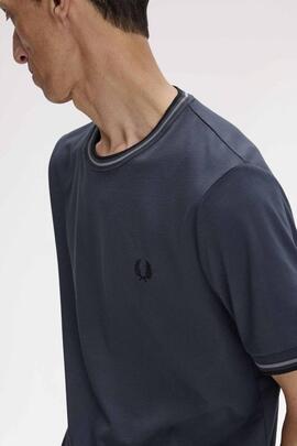 CAMISETA TWIN TIPPED M1588 01B DARK AIRFORCE / STOCKPORT BLU