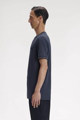 CAMISETA TWIN TIPPED M1588 01B DARK AIRFORCE / STOCKPORT BLU