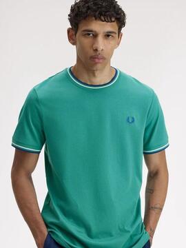 CAMISETA TWIN TIPPED M1588 03B INTENSE MINT GREEN / SNOW WHI