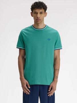CAMISETA TWIN TIPPED M1588 03B INTENSE MINT GREEN / SNOW WHI