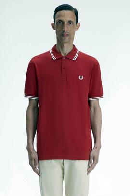 POLO TWIN TIPPED M3600 07B REDDISH BROWN / SNOW WHITE / SNOW