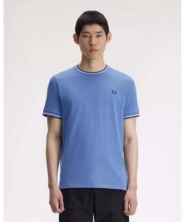 CAMISETA TWIN TIPPED M1588 89A BLUE AS / WHITE NIN