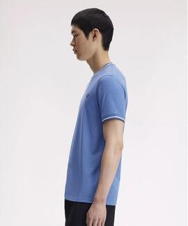 CAMISETA TWIN TIPPED M1588 89A BLUE AS / WHITE NIN