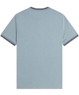 CAMISETA TWIN TIPPED M1588 98A STOCKPORT BLUE / OXBLOOD /