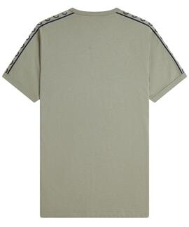 CAMISETA CONTRAST TAPE RINGER SEAGRASS /  NAVY
