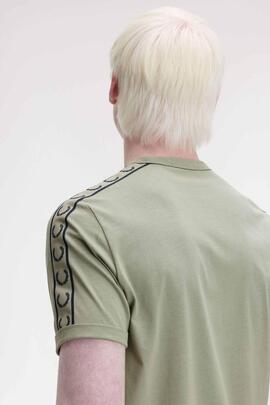 CAMISETA CONTRAST TAPE RINGER SEAGRASS /  NAVY