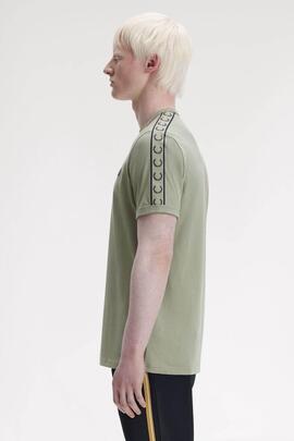 CAMISETA CONTRAST TAPE RINGER SEAGRASS /  NAVY