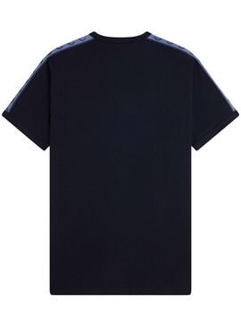 CAMISETA CONTRAST TAPE RINGER NAVY / ICE BLUE