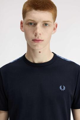 CAMISETA CONTRAST TAPE RINGER NAVY / ICE BLUE