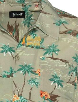CAMISA MANGA CORTA HAWAIANA LIGERA SHCAPRI SAGE CABANA