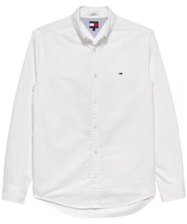 CAMISA DE OXFORD REGULAR FIT CON LOGO BORDADO ECRU