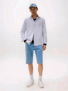 CAMISA DE OXFORD REGULAR FIT CON LOGO BORDADO SWEET BLUE