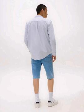 CAMISA DE OXFORD REGULAR FIT CON LOGO BORDADO SWEET BLUE