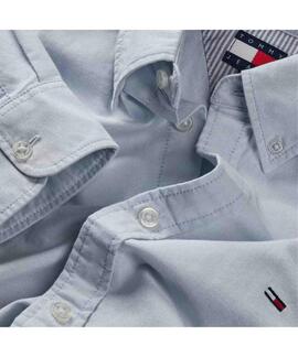 CAMISA DE OXFORD REGULAR FIT CON LOGO BORDADO SWEET BLUE