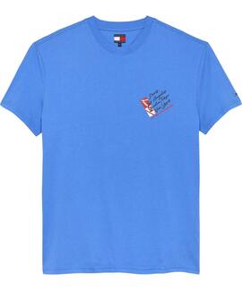 CAMISETA SIGNATURE REGULAR FIT CON LOGO DORSAL BLUE TWILIGHT