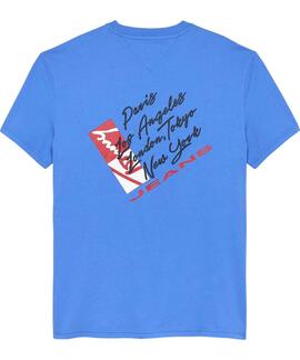 CAMISETA SIGNATURE REGULAR FIT CON LOGO DORSAL BLUE TWILIGHT