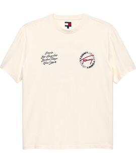 CAMISETA SIGNATURE CIRCLE RELAXED FIT LOGO DORSAL ANCIENT WH