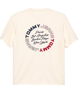 CAMISETA SIGNATURE CIRCLE RELAXED FIT LOGO DORSAL ANCIENT WH