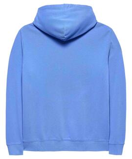 SUDADERA CON CAPUCHA VINTAGE REGULAR FIT BLUE TWIL