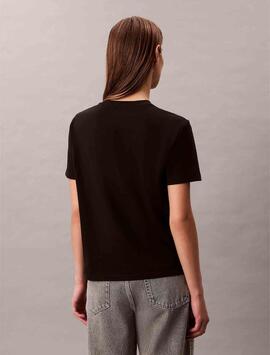 CAMISETA CK HERO REGULAR FIT CON MONOGRAMA BLACK