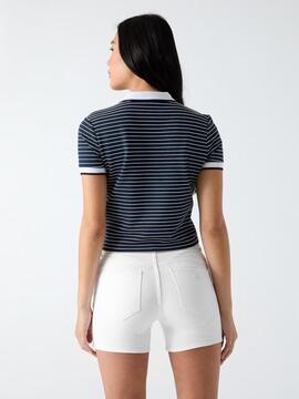 POLO NK ALPHONSINE STRIPED BLACKENED AND PURE