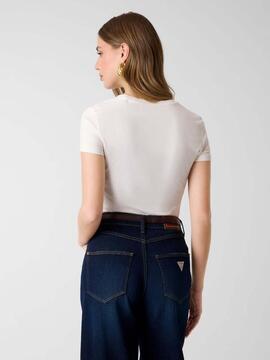 CAMISETA LOGO LACE TEE SLIM FIT CREAM WHITE