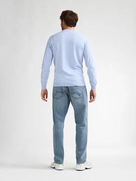 JERSEY DE PUNTO CUELLO REDONDO REGULAR FIT SKY