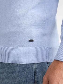 JERSEY DE PUNTO CUELLO REDONDO REGULAR FIT SKY