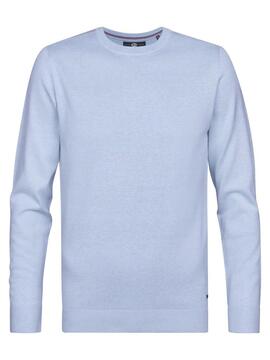 JERSEY DE PUNTO CUELLO REDONDO REGULAR FIT SKY