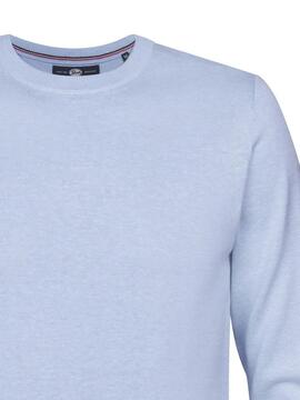 JERSEY DE PUNTO CUELLO REDONDO REGULAR FIT SKY