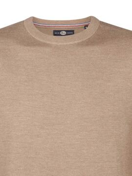 JERSEY DE PUNTO CUELLO REDONDO REGULAR FIT LIGHT TAN