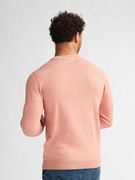 JERSEY DE PUNTO CUELLO REDONDO REGULAR FIT LIGHT CORAL