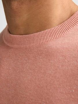 JERSEY DE PUNTO CUELLO REDONDO REGULAR FIT LIGHT CORAL