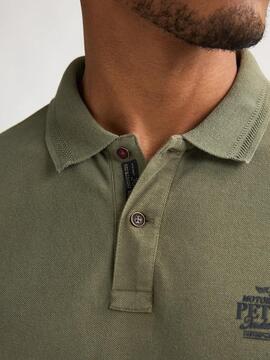 POLO DE PIQUE TRACTION REGULAR FIT DUSTY ARMY