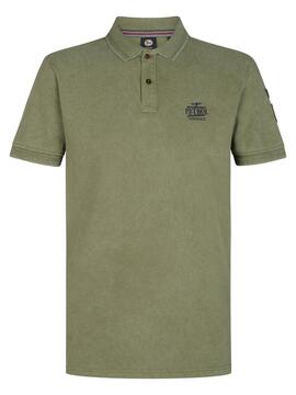 POLO DE PIQUE TRACTION REGULAR FIT DUSTY ARMY