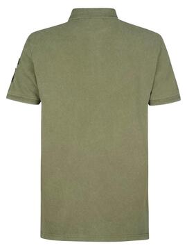 POLO DE PIQUE TRACTION REGULAR FIT DUSTY ARMY