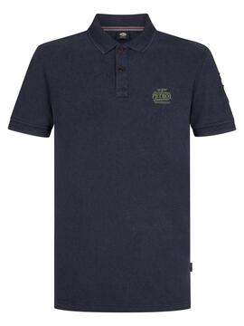 POLO DE PIQUE TRACTION REGULAR FIT NAVY BLUE