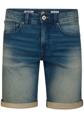 PANTALÓN CORTO VAQUERO JACKSON SLIM FIT DEEP BLUE