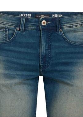 PANTALÓN CORTO VAQUERO JACKSON SLIM FIT DEEP BLUE