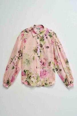 CAMISA REGULAR FIT CON ESTAMPADO FLORAL