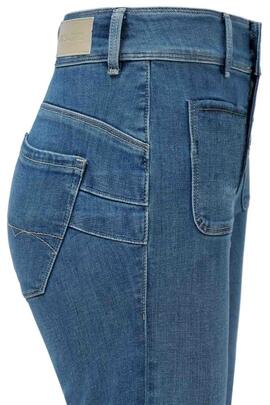 PANTALÓN VAQUERO SECRET PUSH IN STRAIGHT BOLSOS PLASTRÓN